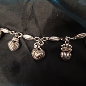 Brighton Valentine's Day 5 Heart Charm Bracelet